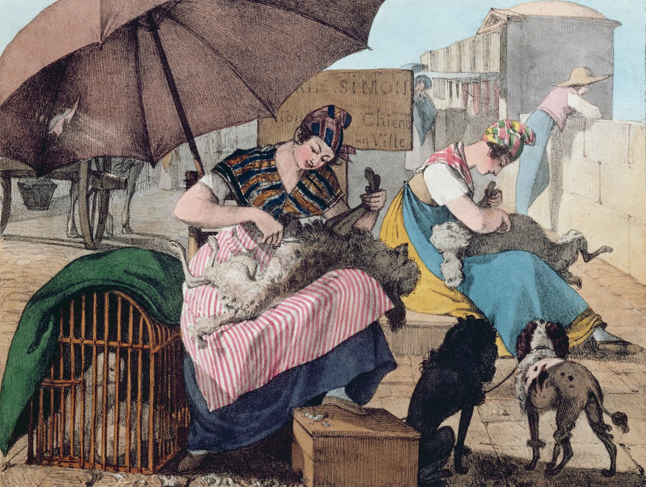 Hundklippare på Pont-Neuf av John James Chalon
