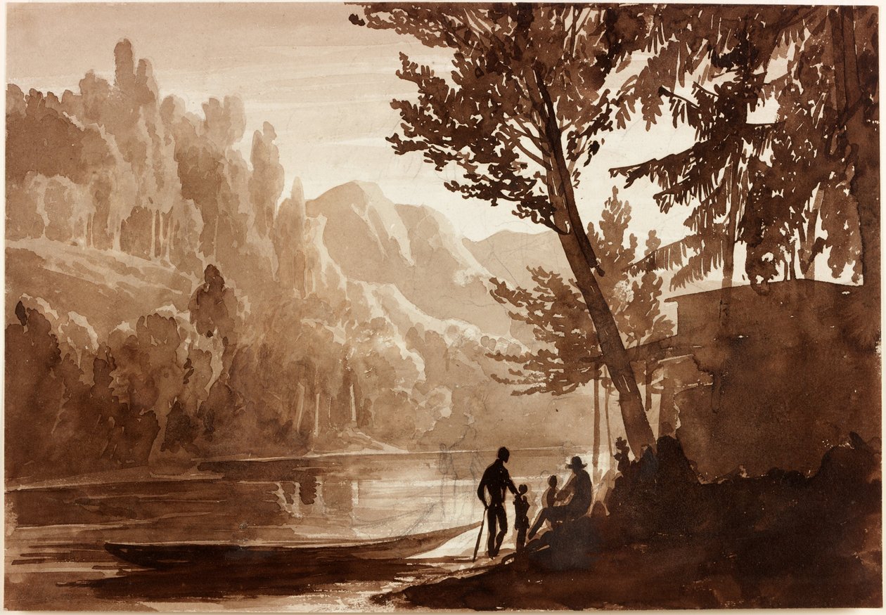 Illustration till "Gertrude of Wyoming" (bläck på papper) av John James Chalon