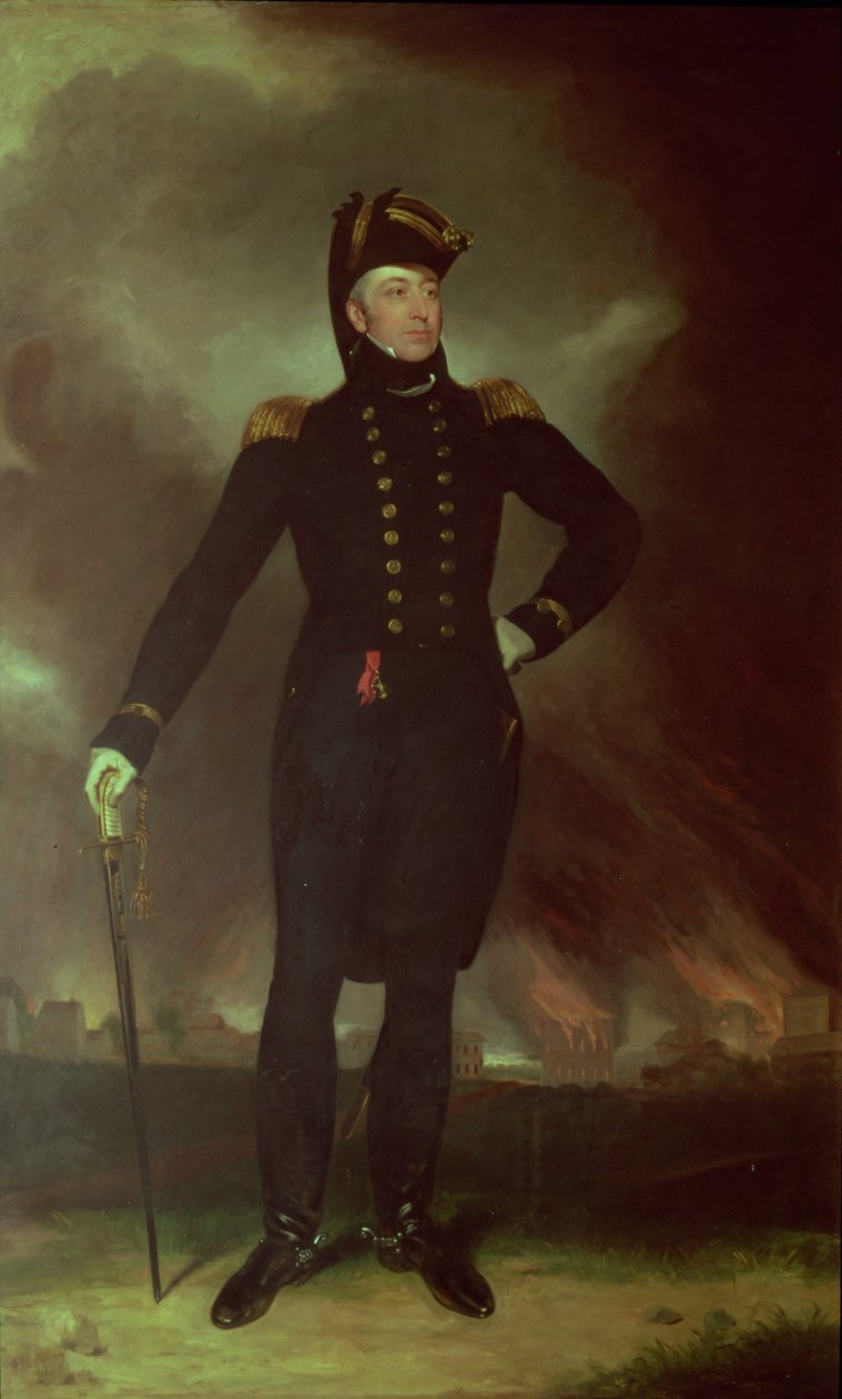 Porträtt av Sir George Cockburn (1772-1853), 1851 av John James Halls