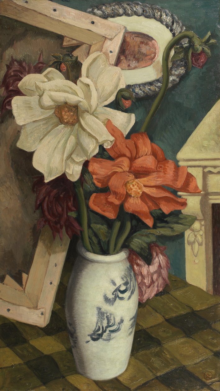Stilleben med Dahlior av John Joseph Wardell Power