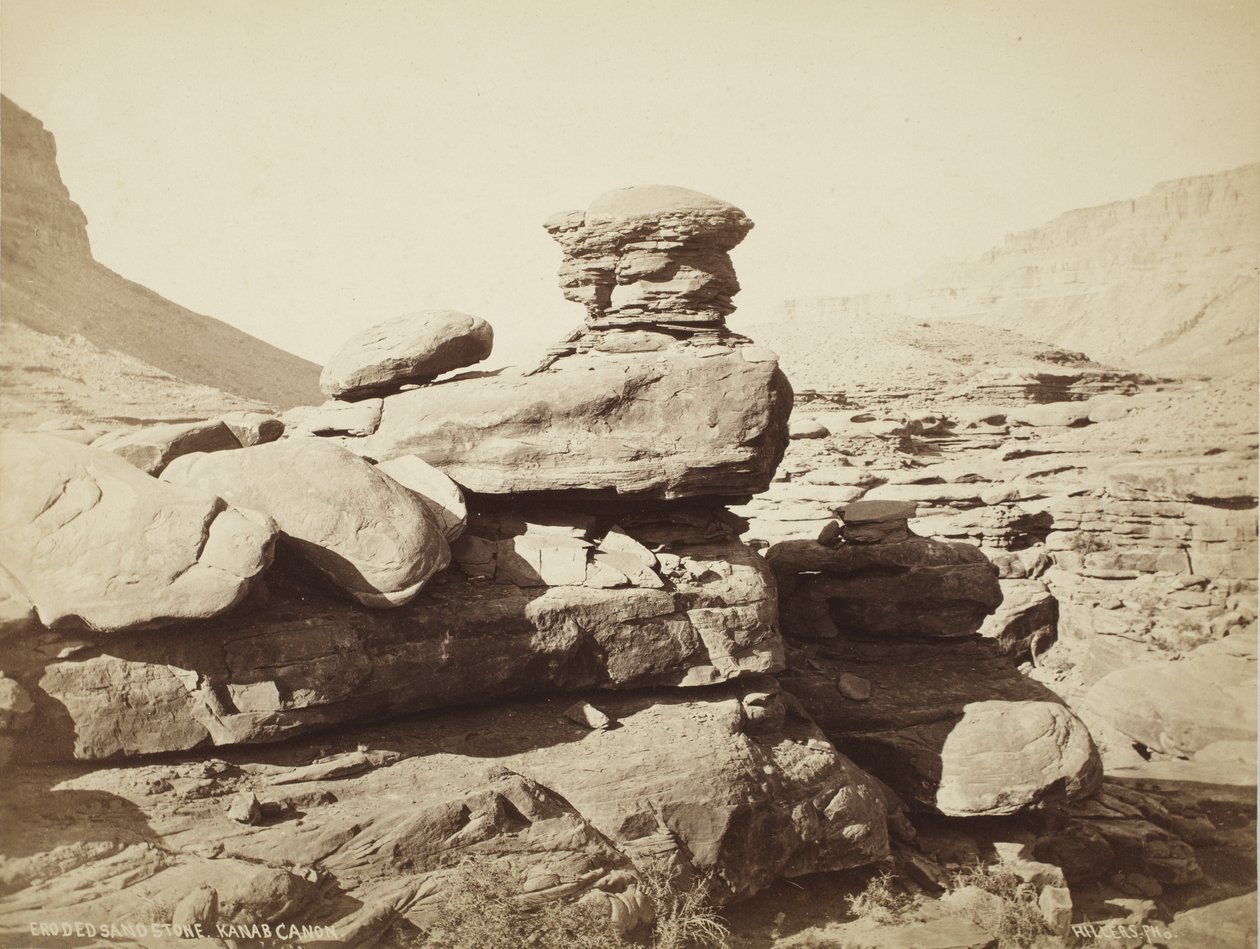 Eroderad sandsten, Kanab Canyon (Utah) av John K. Hillers