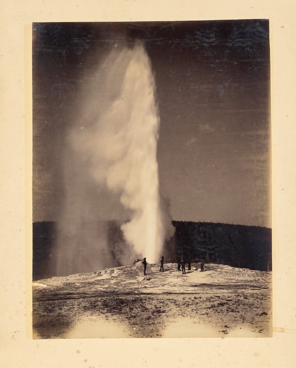 Old Faithful i utbrott av John K. Hillers