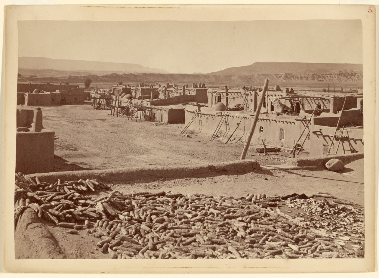 Pueblo of San Juan, New Mexico: Stadens norra del av John K. Hillers