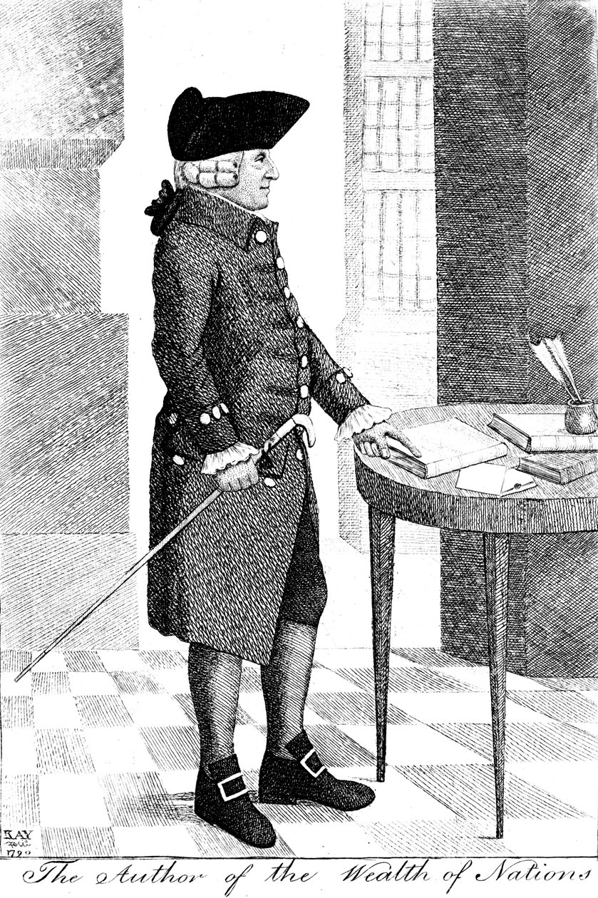Adam Smith 1723-1790, skotsk filosof och ekonom, 1790 av John Kay