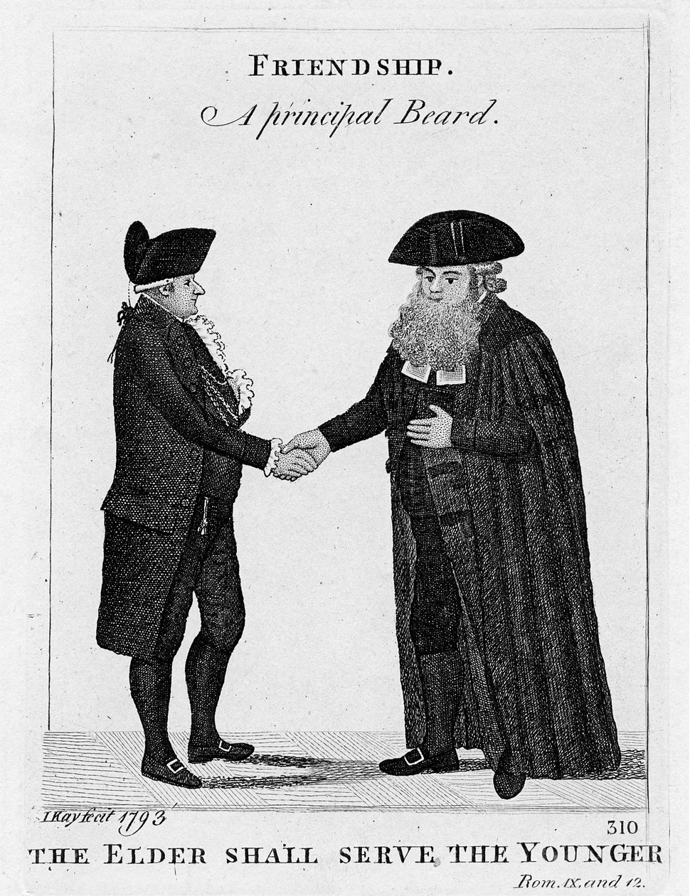 Vänskap - ett huvudskägg 1793 av John Kay
