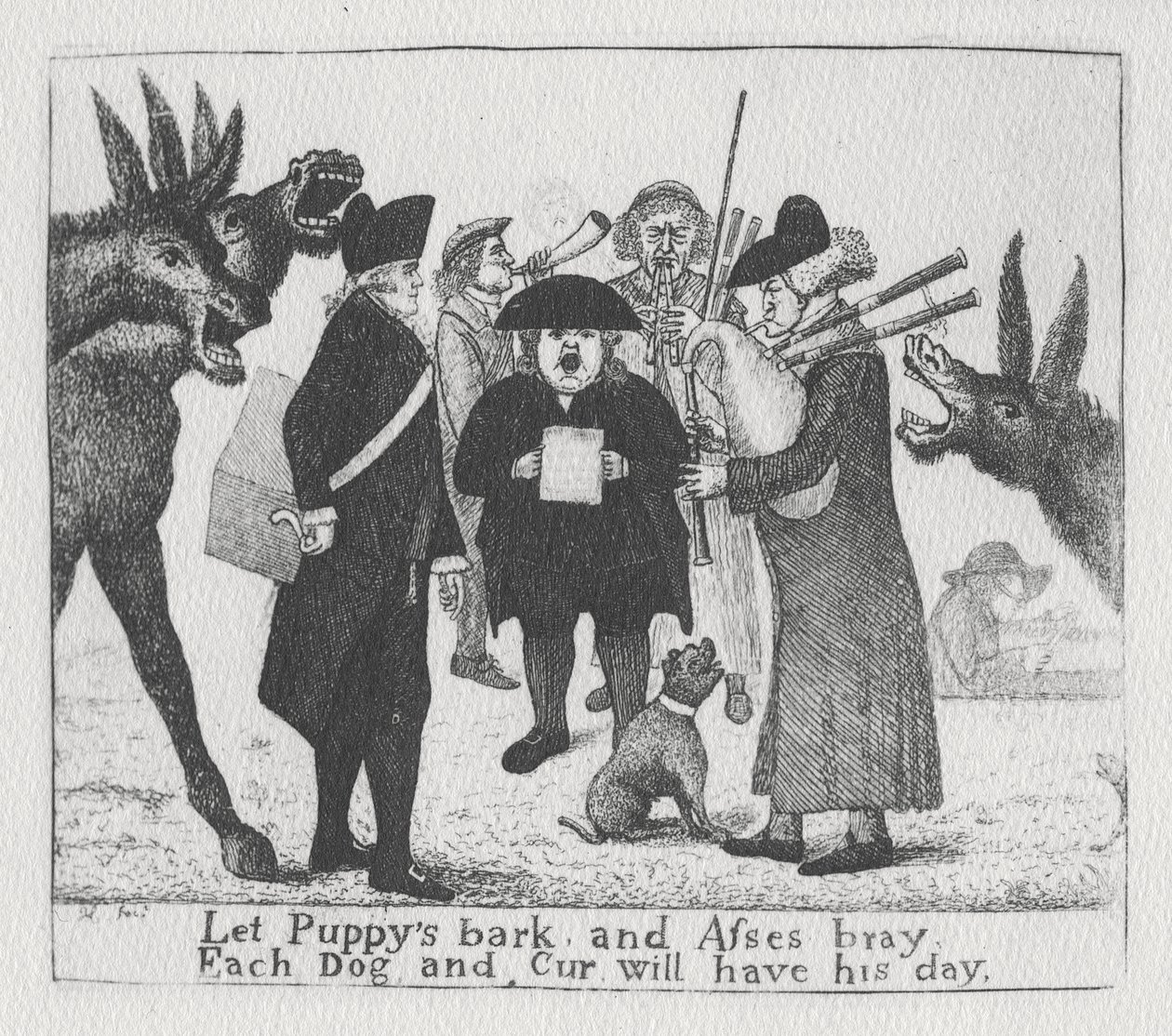 Låt valparna skälla och åsnor brja sig, varje hund och hund kommer att ha sin dag, 1784 av John Kay