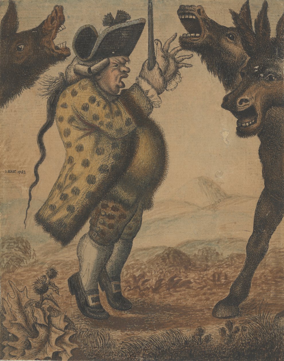 Alexander Campbell, organist, dirigent Three Braying Asses, 1782. av John Kay