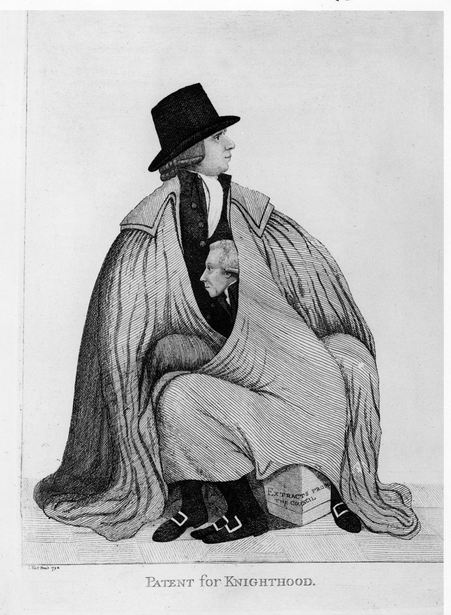 Patent för riddarskap: Henry Dundas och Sir James Stirling, 1792 av John Kay