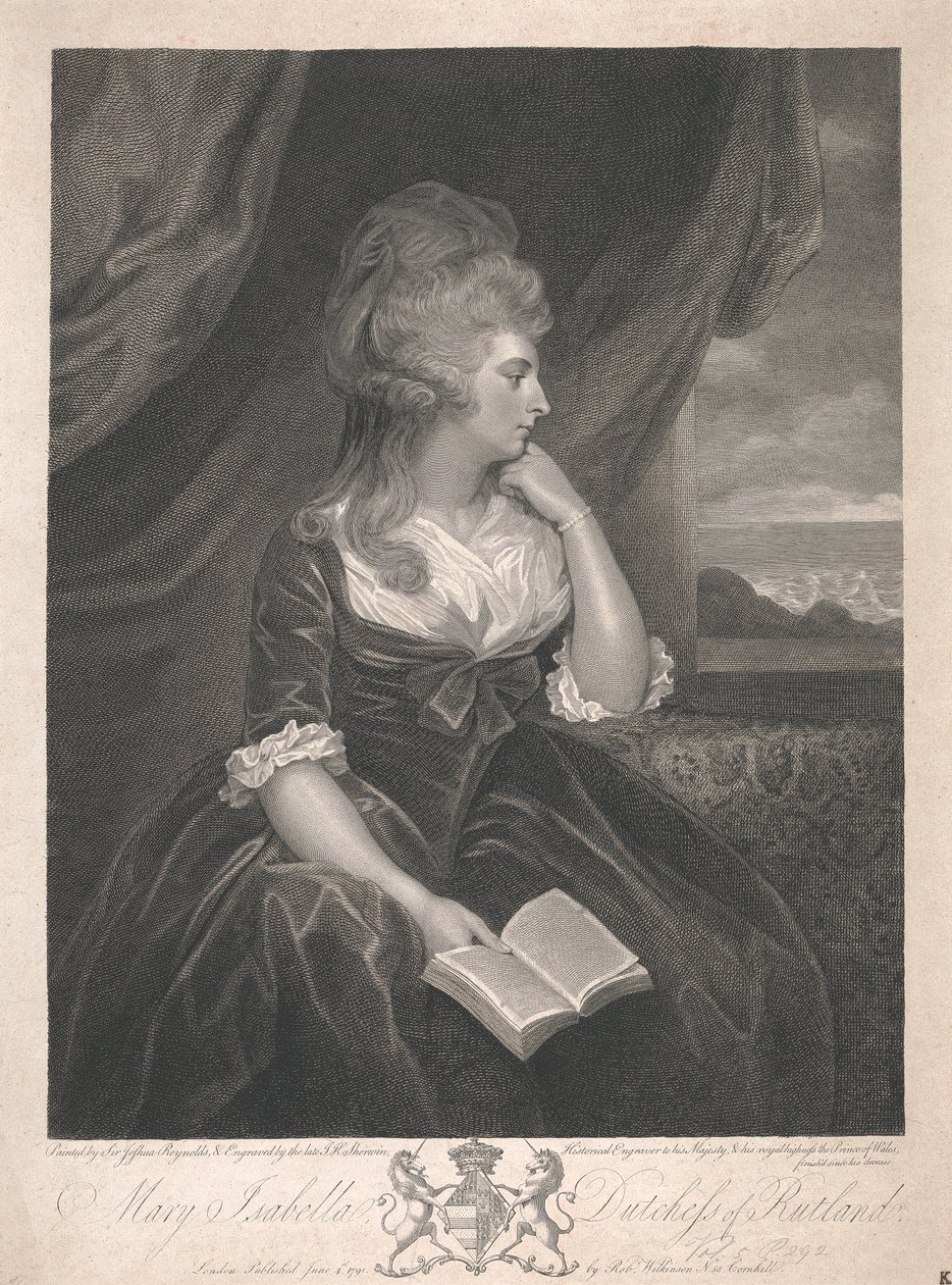 Mary Isabella Manners (född Somerset), hertiginna av Rutland av John Keyse Sherwin