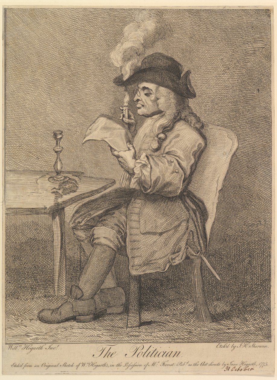 Politikern, 1775. av John Keyse Sherwin