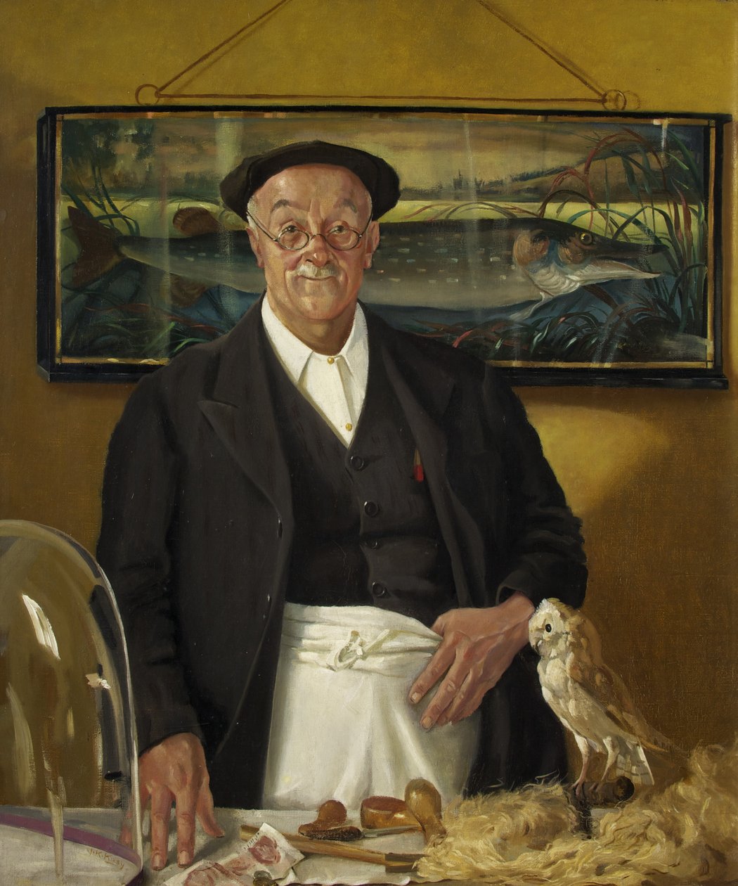 Mr. Chopping the Taxidermist (olja på duk) av John Kynnersley Kirby