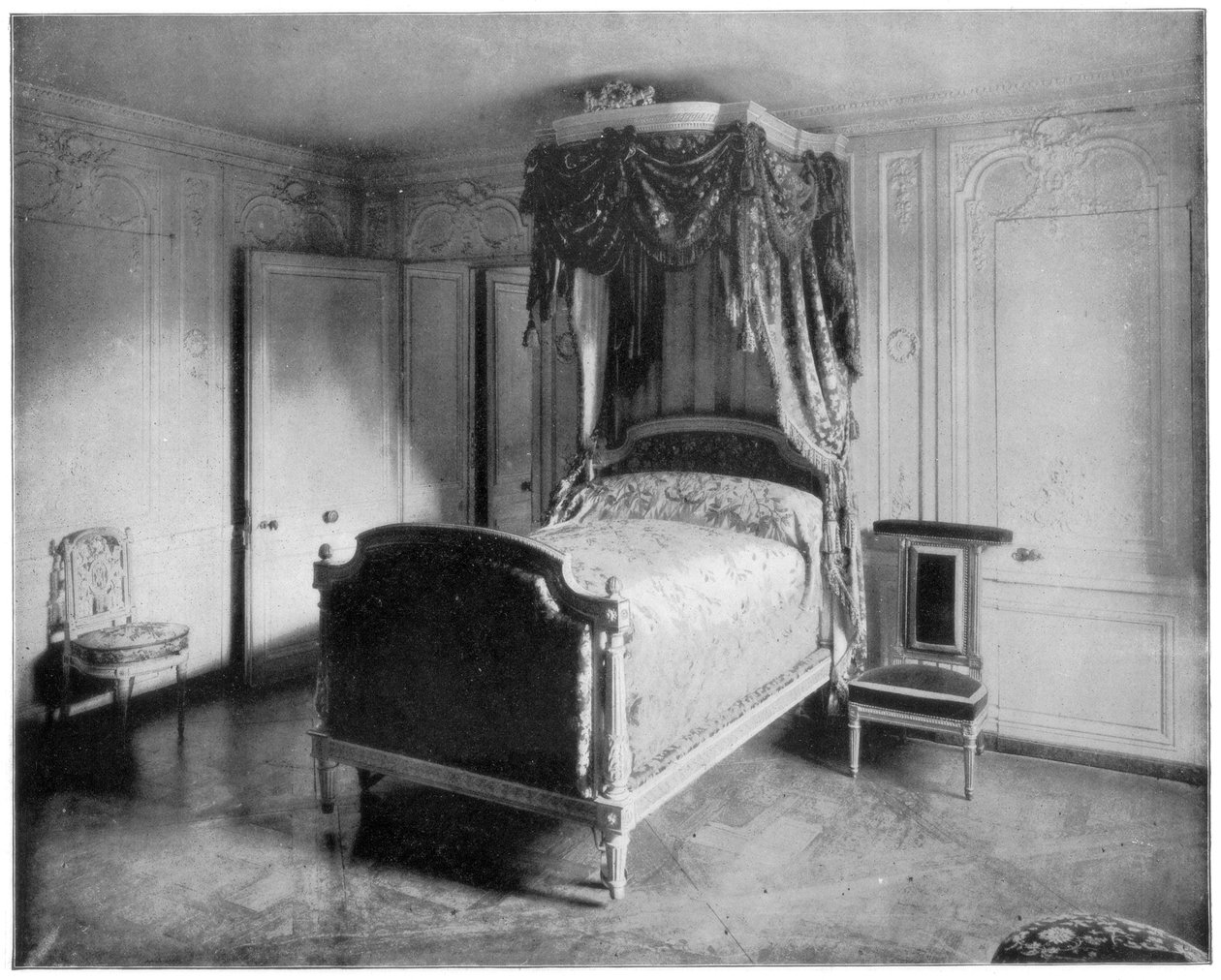 Boudoir av Marie Antoinette, Trianon, Versailles, sent 1800-tal. av John L. Stoddard