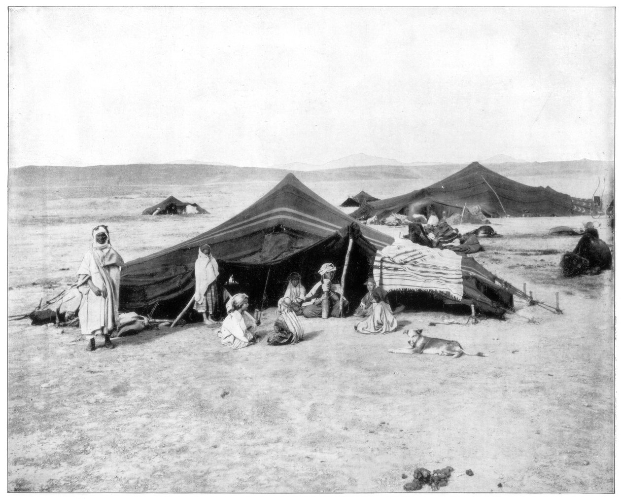 Karavanläger, Saharaöknen, sent 1800-tal av John L. Stoddard