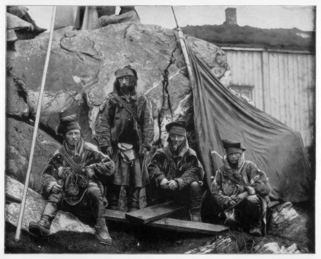 Grupp av lappar, Norge, sent 1800-tal av John L. Stoddard