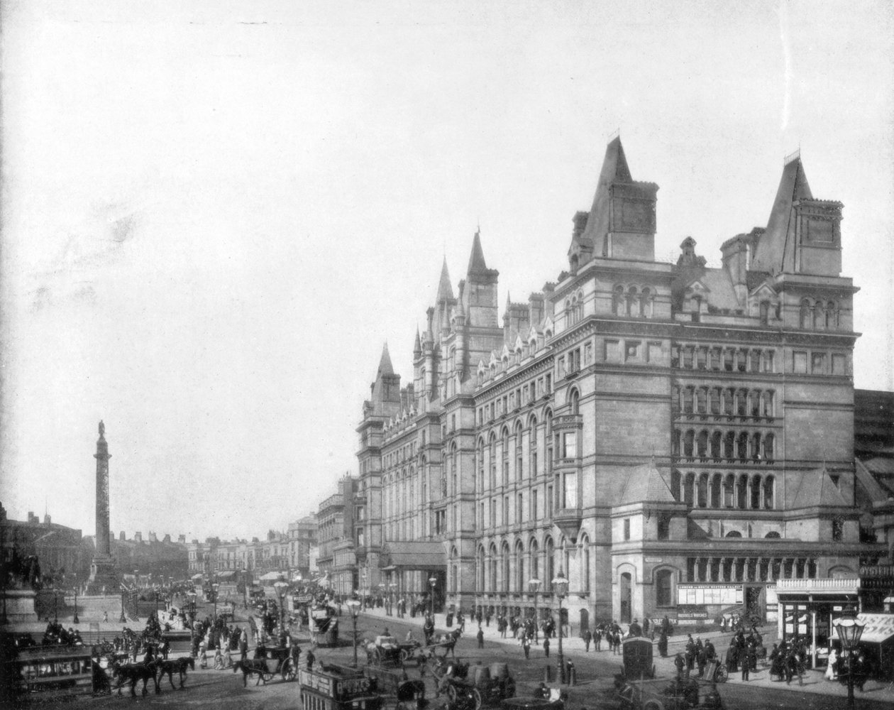 Lime Street, Liverpool, England, sent 1800-tal. av John L. Stoddard