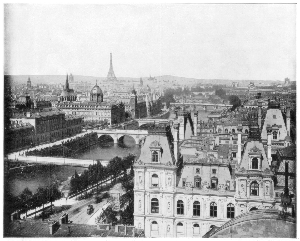 Panorama över Paris, Frankrike, sent 1800-tal. av John L. Stoddard