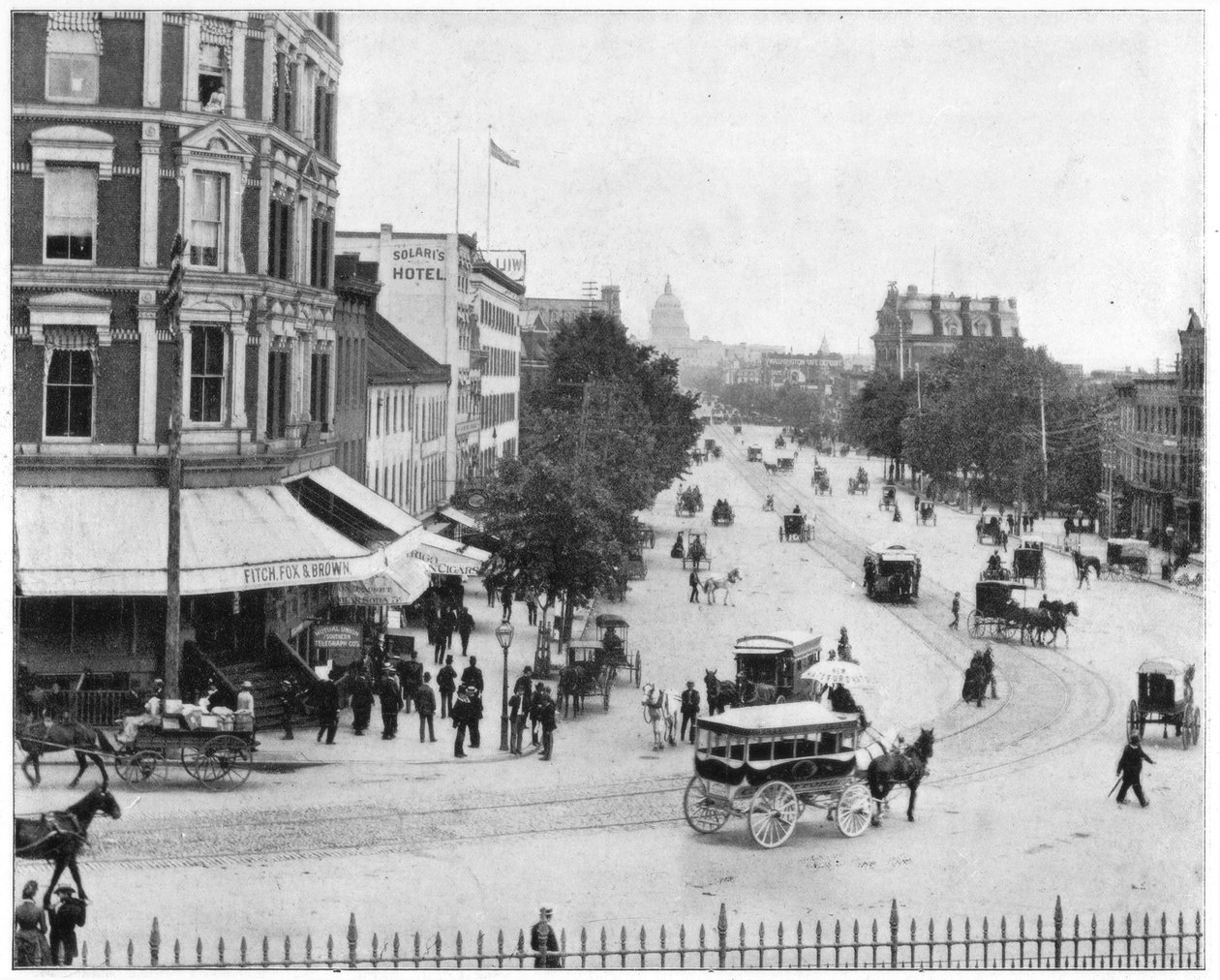 Pennsylvania Avenue, Washington DC, sent 1800-tal. av John L. Stoddard