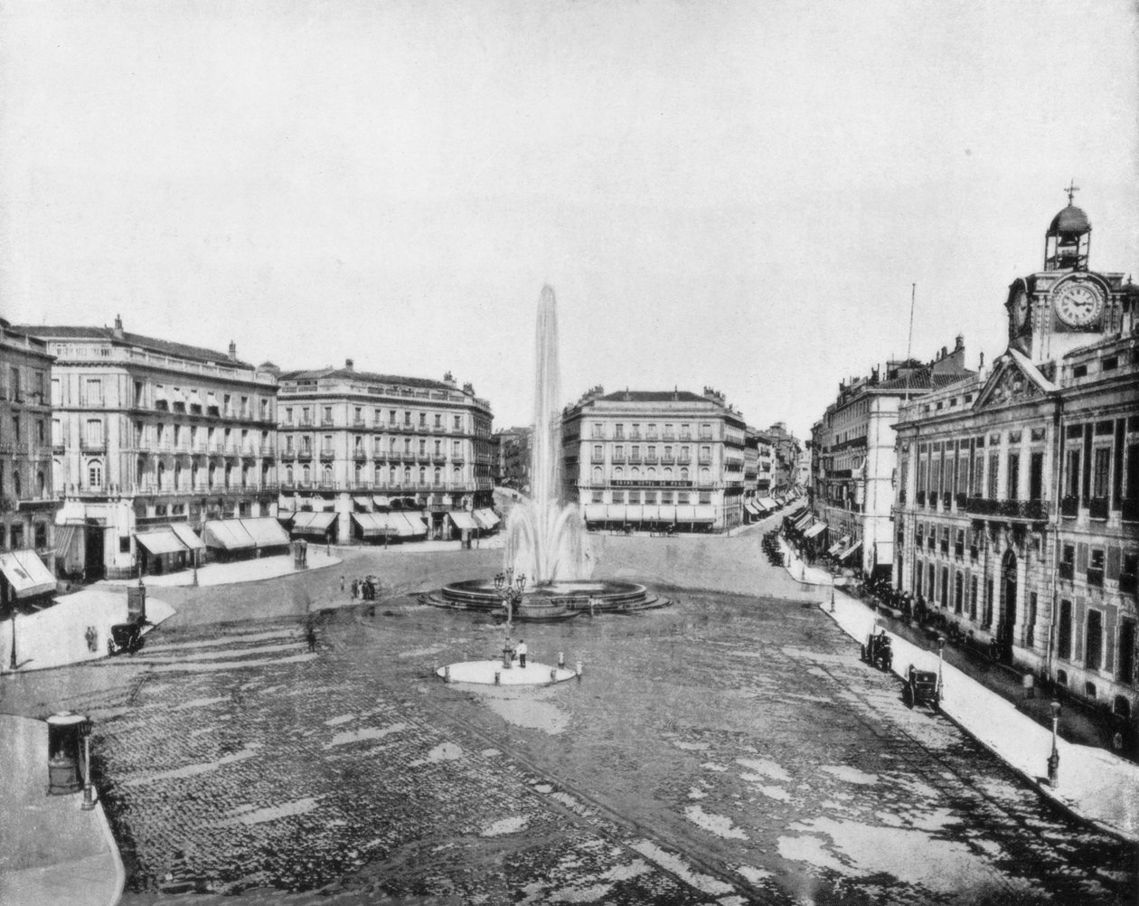 Puerta Del Sol, Madrid, Spanien, sent 1800-tal av John L. Stoddard