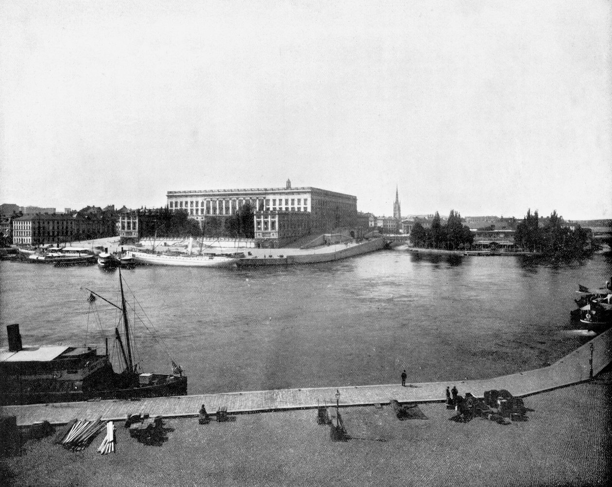 Kungliga slottet, Stockholm, Sverige, 1893. av John L. Stoddard