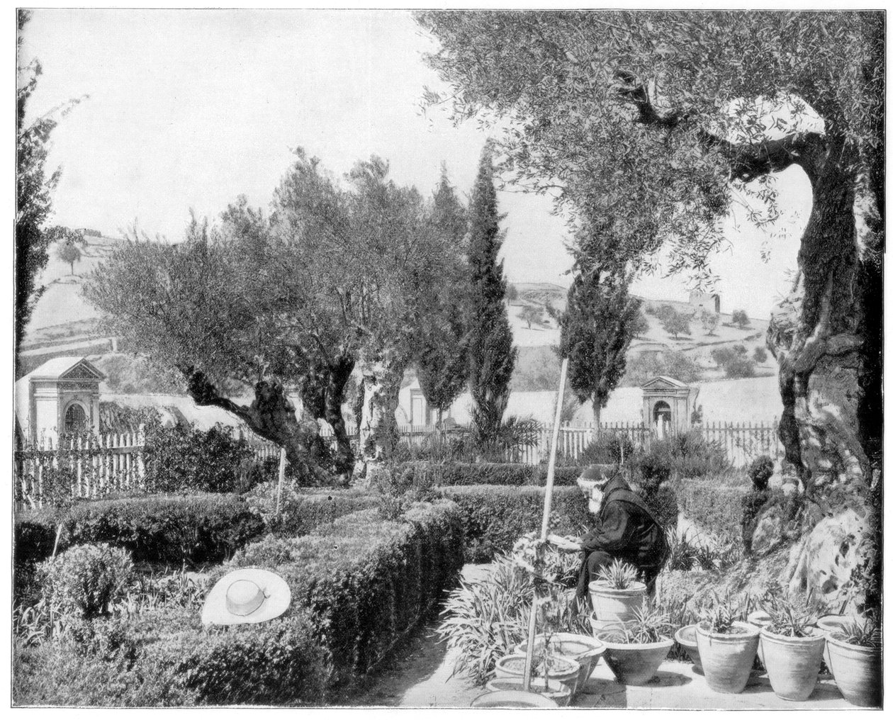 The Garden of Getsemane, Palestina, sent 1800-tal. av John L. Stoddard