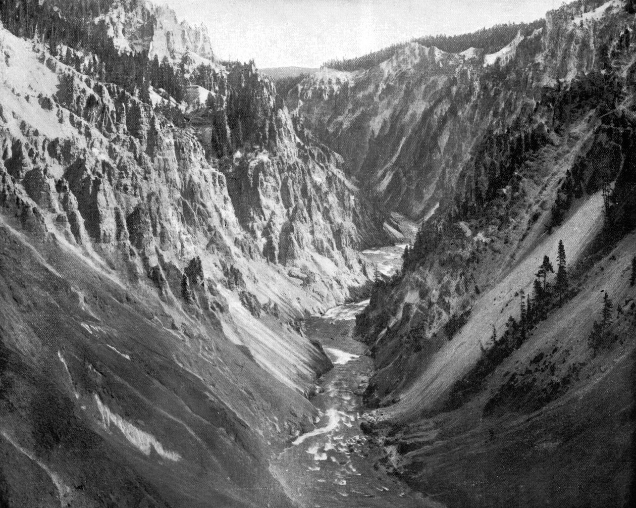 Grand Canyon, Yellowstone National Park, USA, 1893. av John L. Stoddard