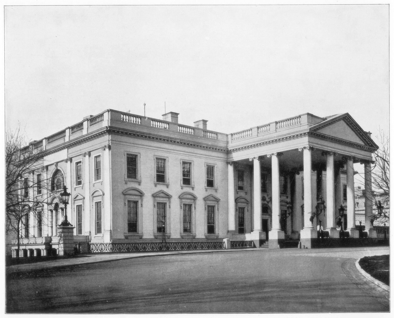 Vita huset, Washington DC, sent 1800-tal. av John L. Stoddard