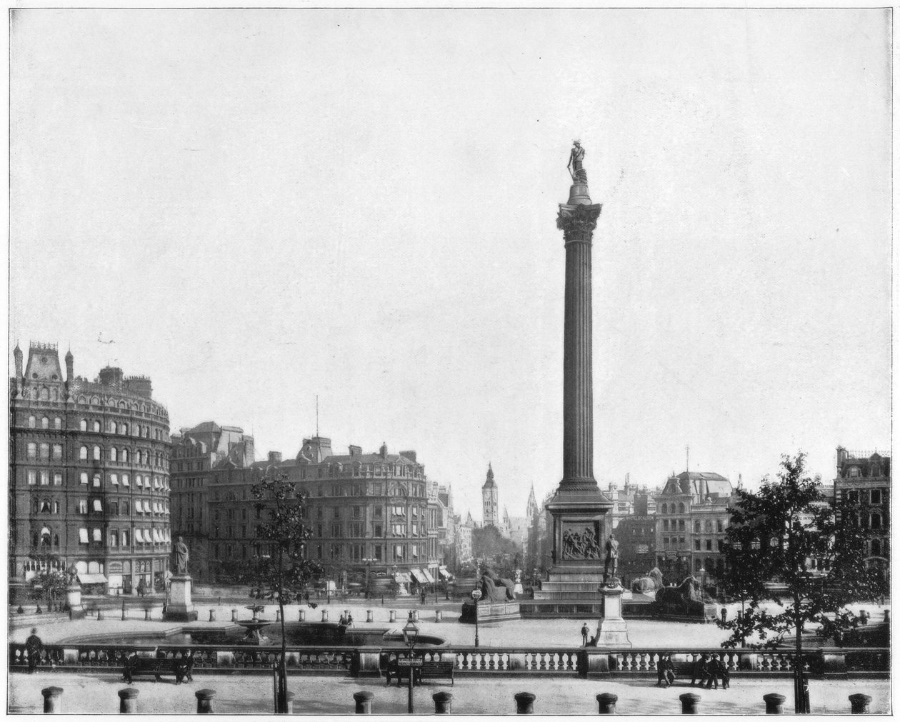 Trafalgar Square, London, sent 1800-tal av John L. Stoddard