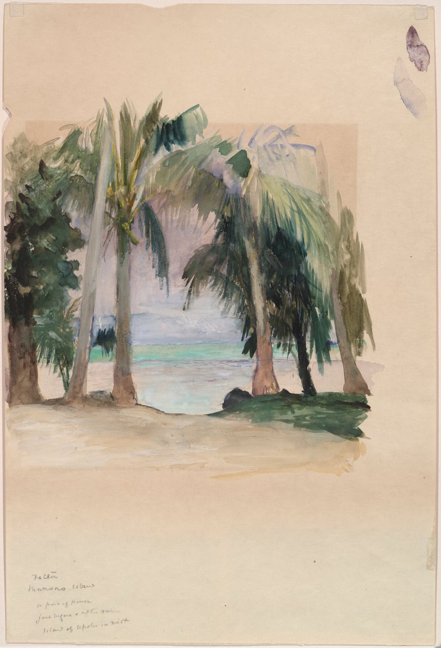 Palmer vid havet av John La Farge