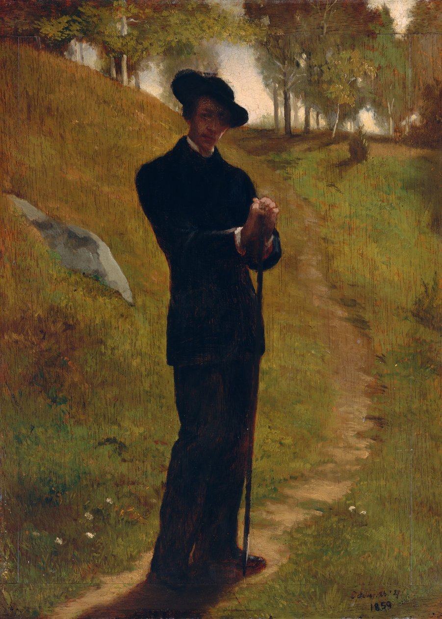 Porträtt av målaren, 1859. av John La Farge