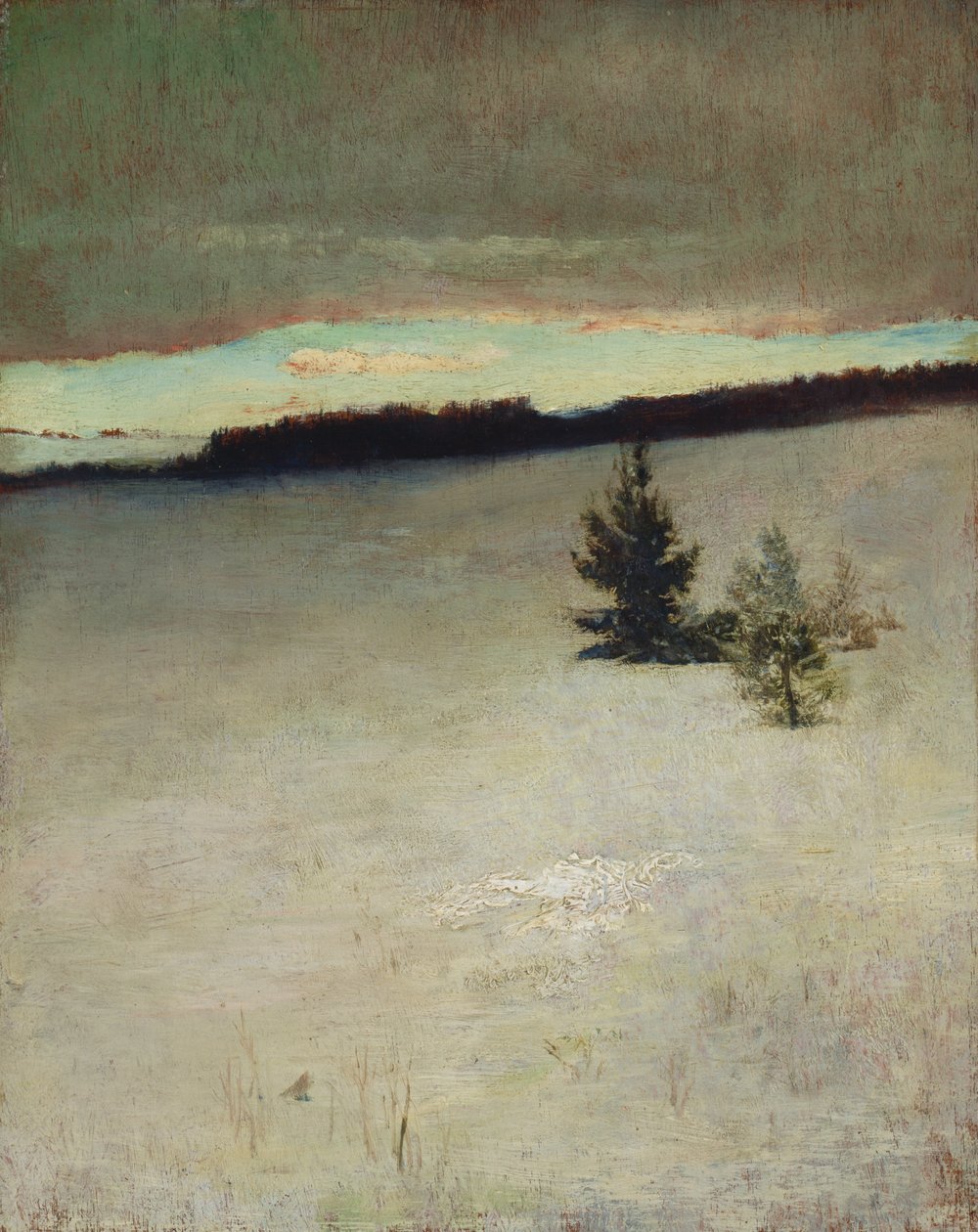 Snow Field, Morgon, Roxbury av John La Farge