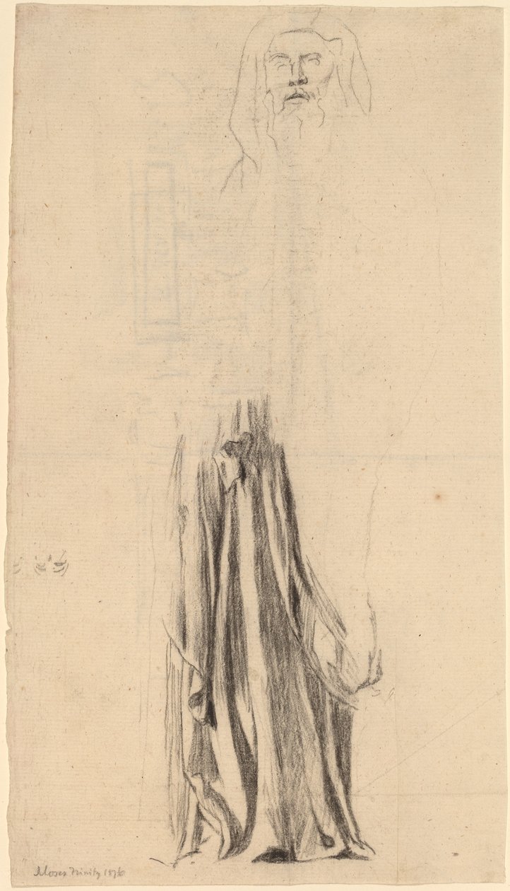 Studie för Moses - Trinity Church, Boston av John La Farge