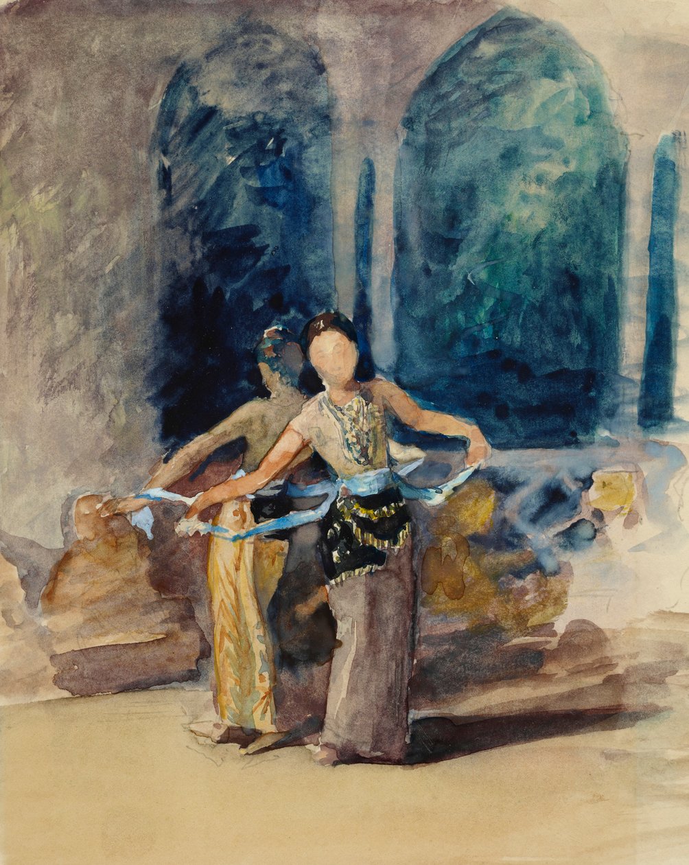 Village Dancing Girls på Garoet i Preanger Regency, Java av John La Farge