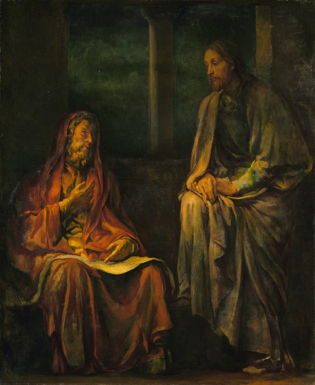 Nikodemus besök hos Kristus av John La Farge