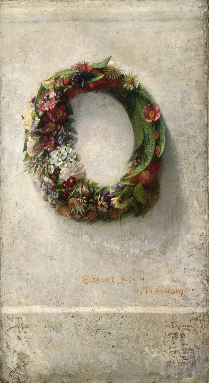 Krans av blommor av John La Farge