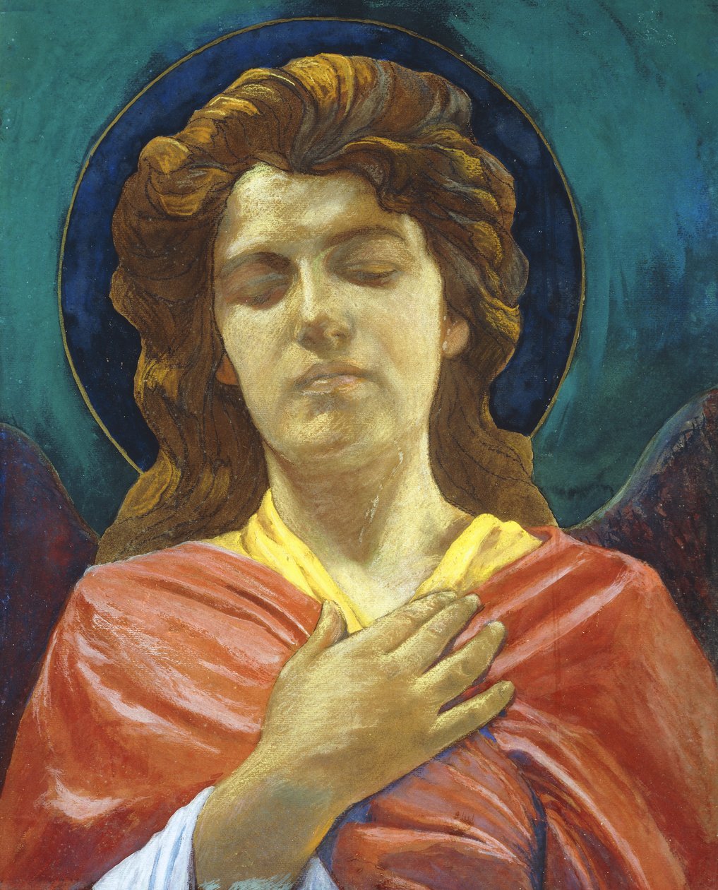 Huvudet av en ängel, av John La Farge or Lafarge