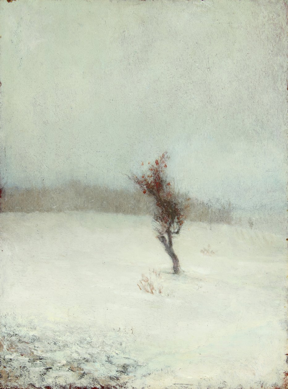 Snöstorm 1865 (olja på pannå) av John La Farge or Lafarge