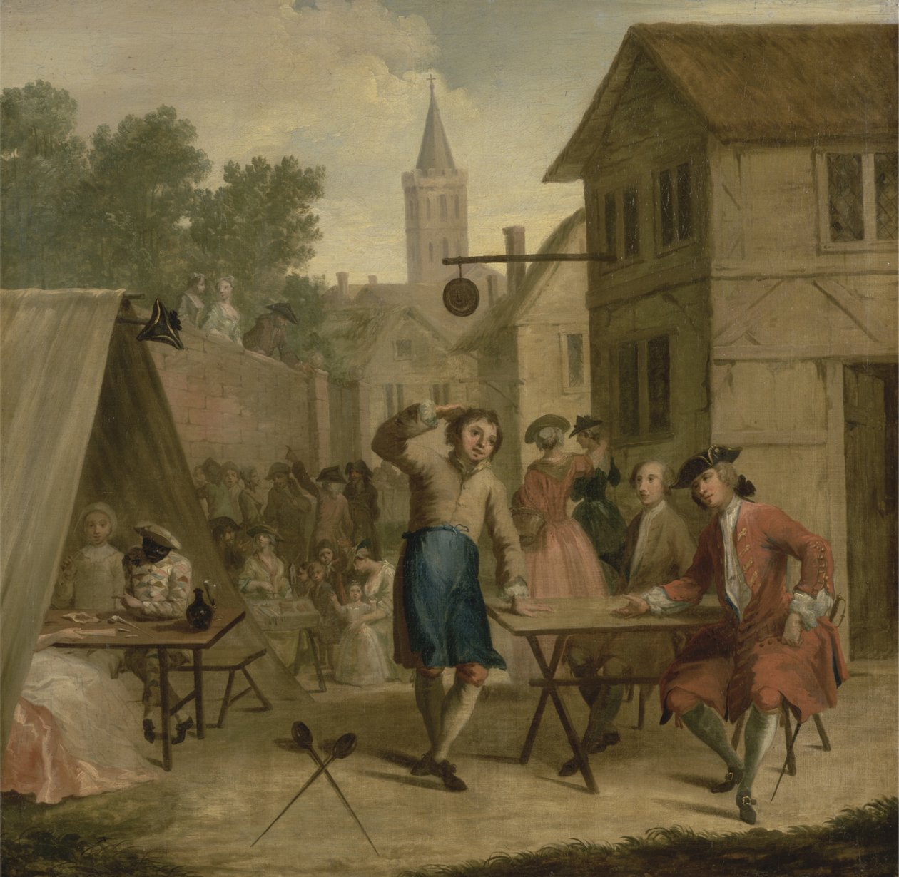 Hob Selling Beer at the Wake, ca 1725 (olja på duk) av John Laguerre
