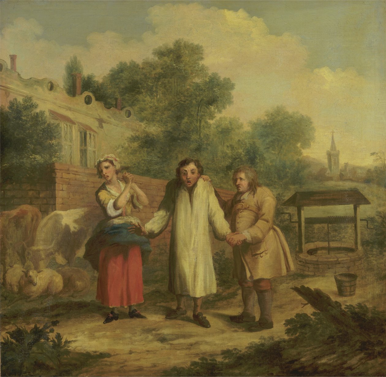 Hob Taken Out of Ye Well, c.1726 (olja på duk) av John Laguerre