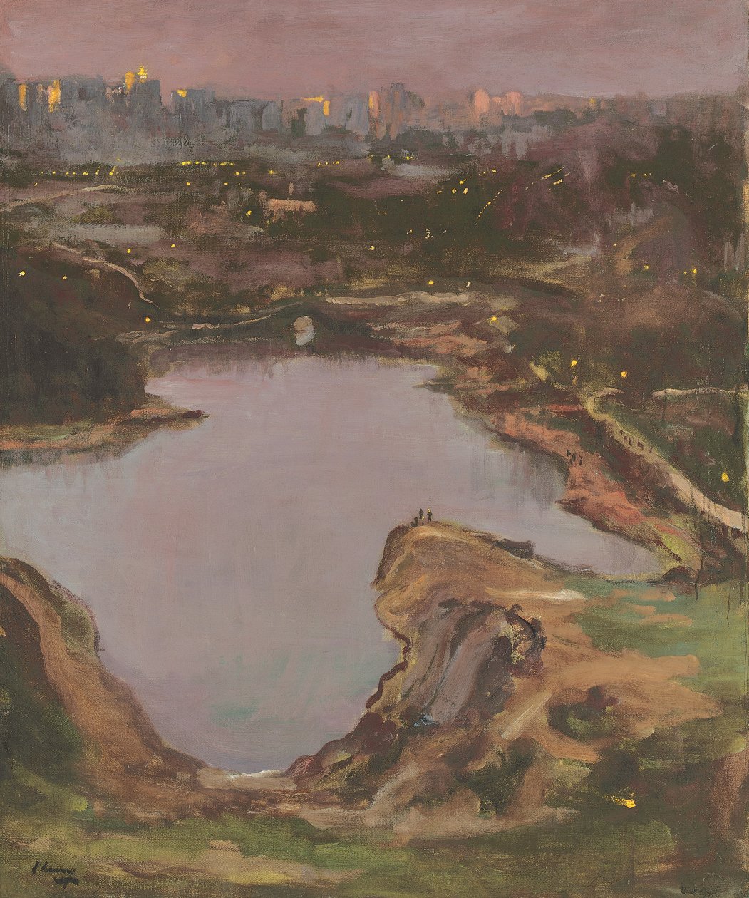 Central Park, kväll av John Lavery