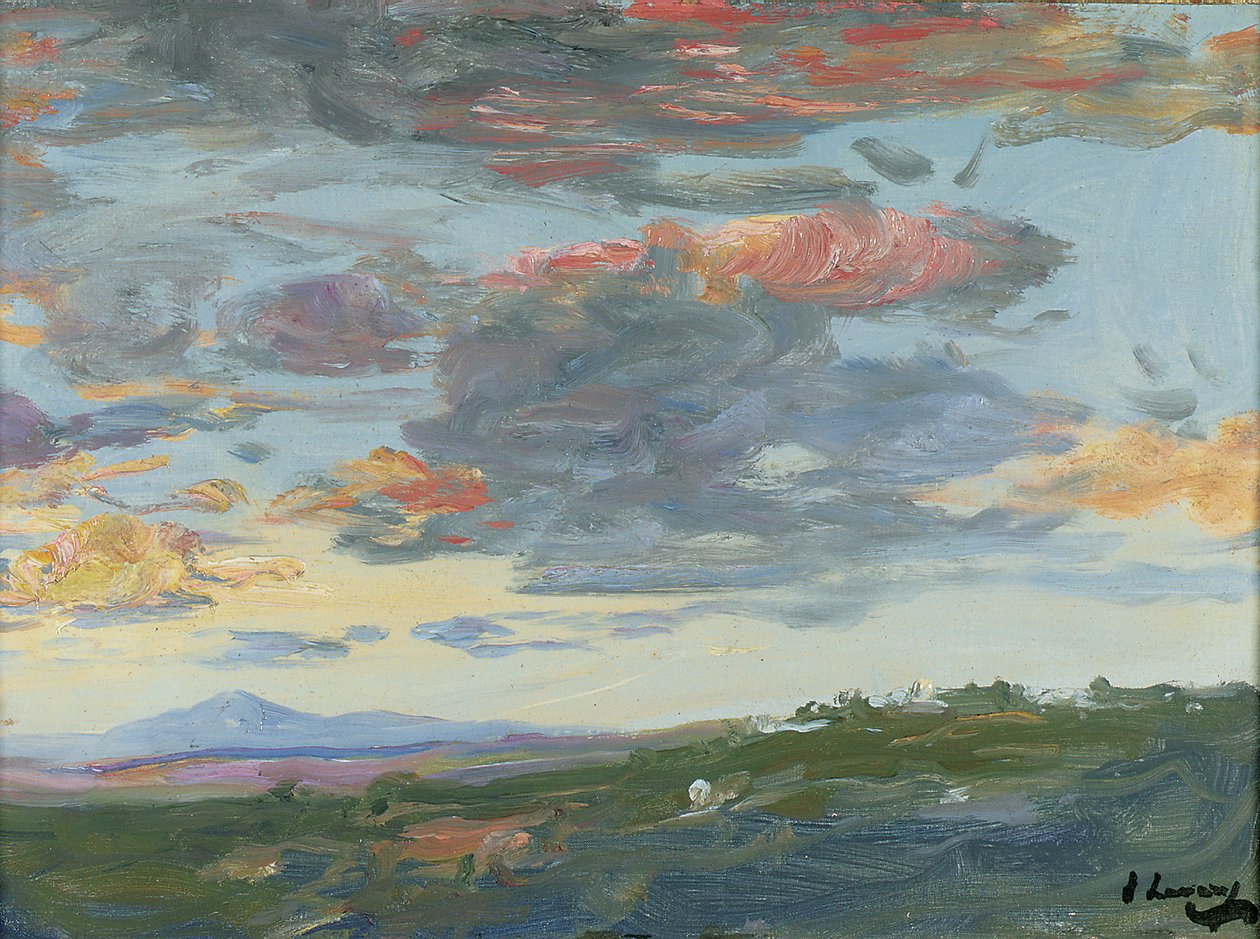 Evening, Tanger (olja på duk) av John Lavery