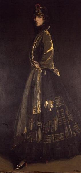 Hassel i svart och guld (olja på duk) av John Lavery
