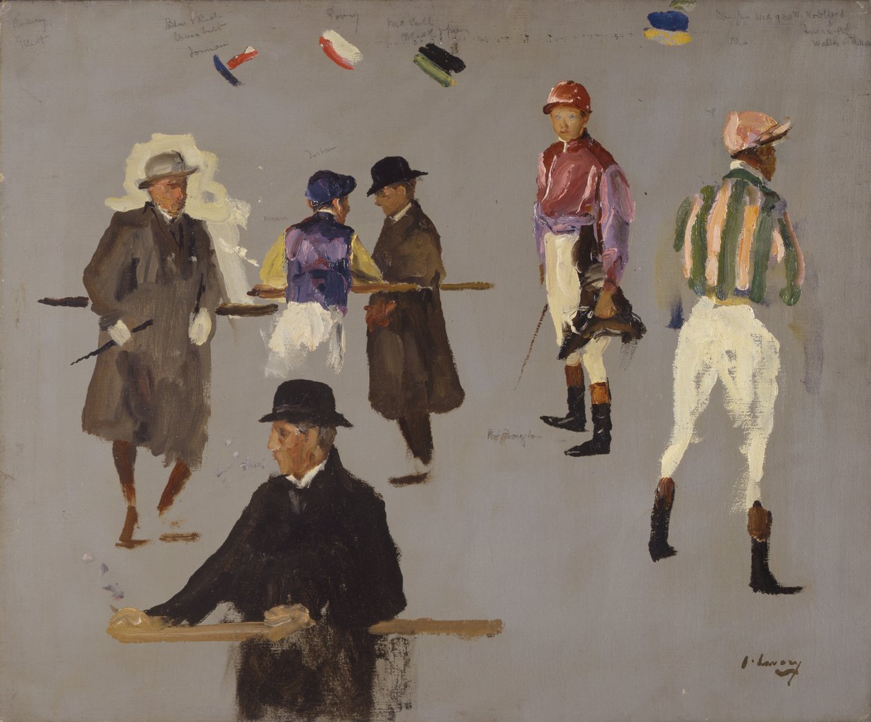 Jockeys och ägare på Epsom av John Lavery