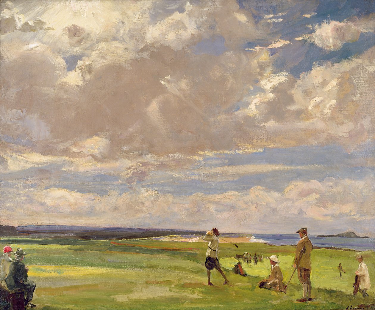 Lady Astor spelar golf på North Berwick (olja på duk) av John Lavery