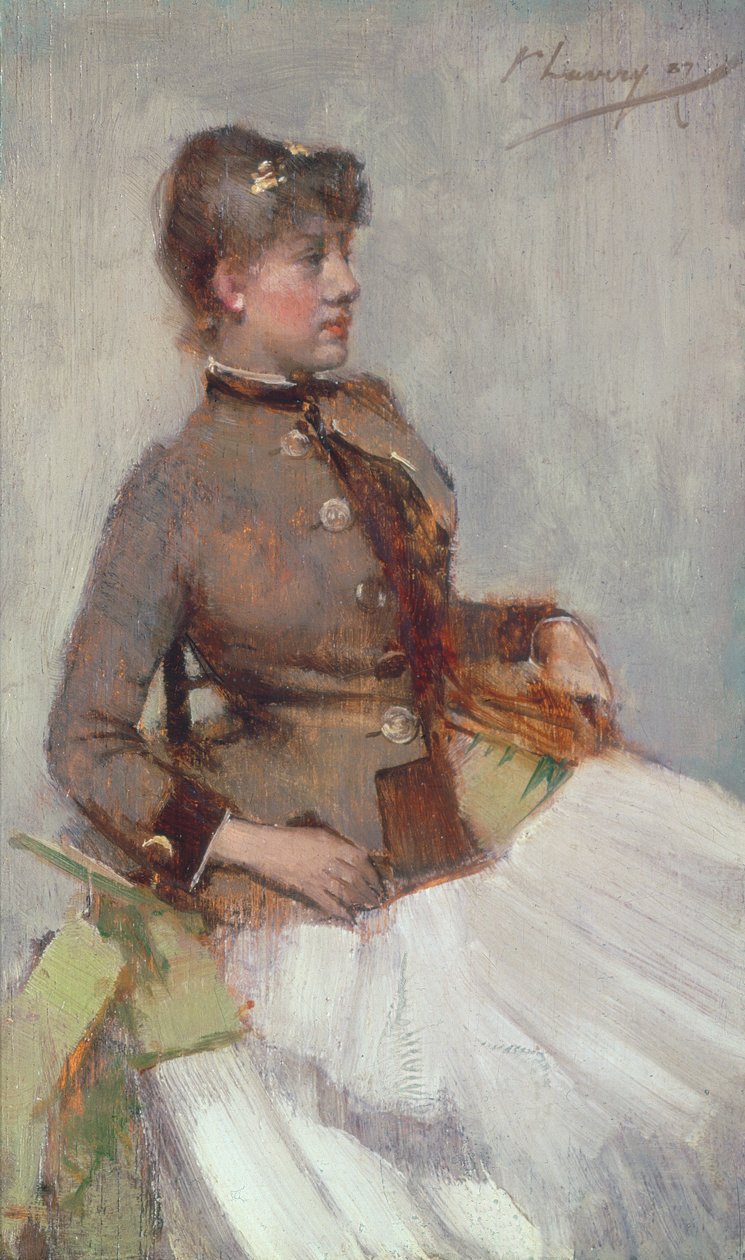 Porträtt av en sittande dam, 1887 av John Lavery