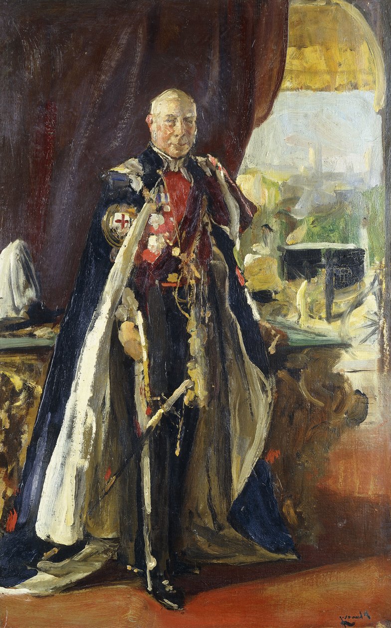 Porträtt av Earl of Lonsdale, K av John Lavery