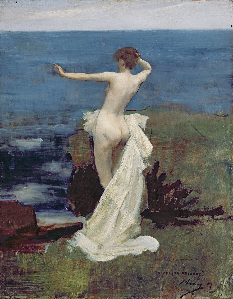 Studie för Ariadne, 1907 av John Lavery