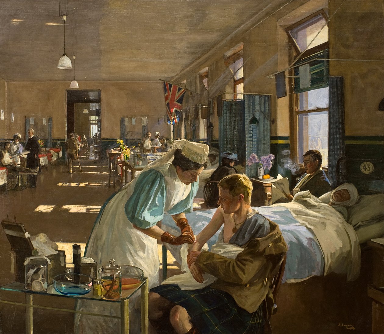 De första sårade på London Hospital, augusti 1914 av John Lavery