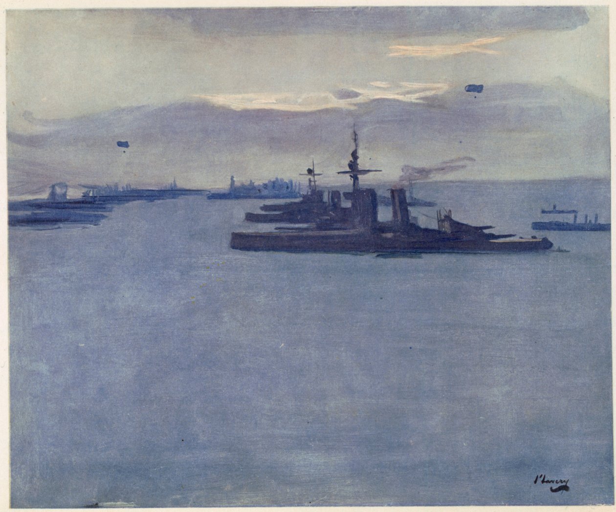The Firth of Forth, Wind, 1917, från British Artists at the Front, Fortsättning av Västfronten, 1918 av John Lavery