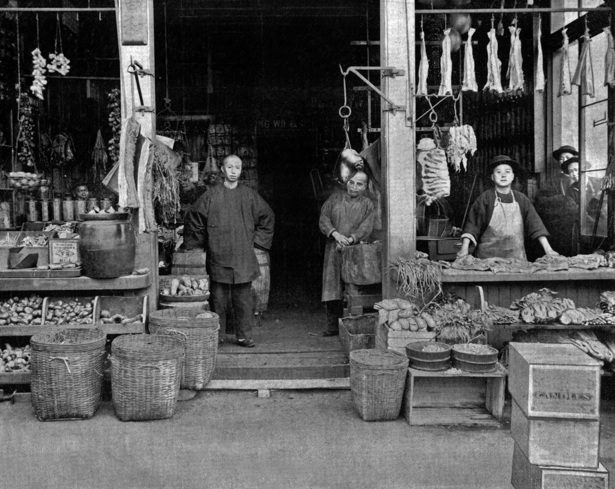 Chinatown i San Francisco (s/v foto) av John Lawson Stoddard