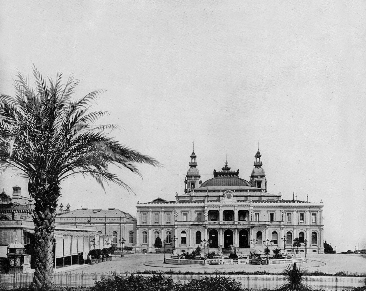 Monte Carlo kasino byggt 1863 av Charles Garnier (s/v foto) av John Lawson Stoddard